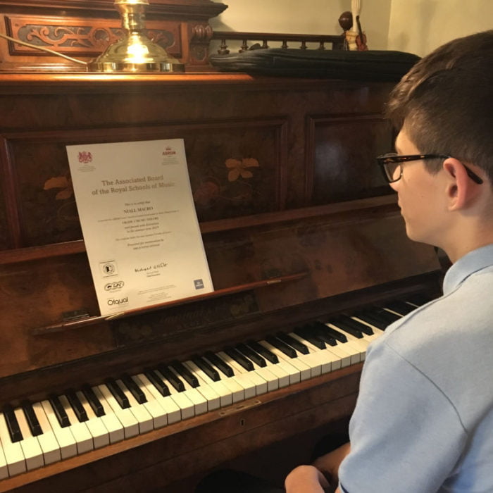 Piano Pupil with Exam Certificate